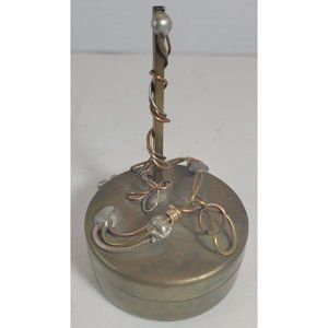 Metal Abstract Trinket Box Round Shape